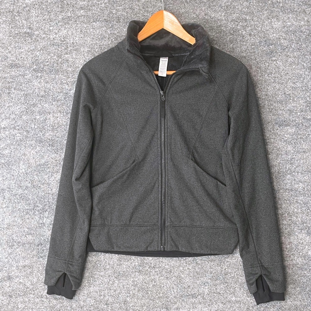 Ivivva by Lululemon Girls Gray Full Zip Athletic Jacket Size 12 Performance